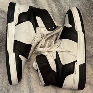 Steve Madden Black and White High-Top Sneakers